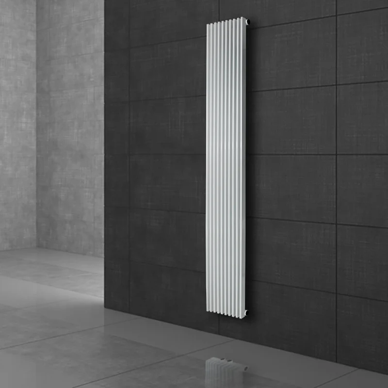 Badheizkörper Tilbrook 145x1800 mm Weiß mit Boden Anschlussgarnitur