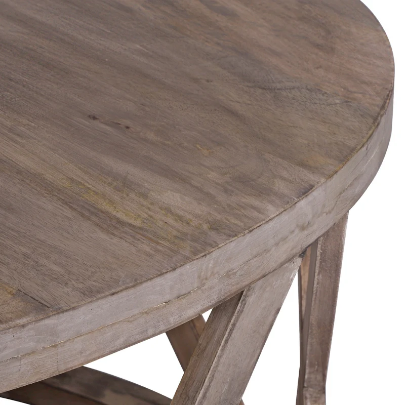 B-Ware Couchtisch Ø 100x45 cm Braun aus Mangoholz WOMO-Design