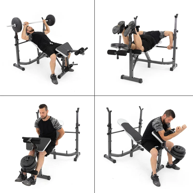 Multifunktion Hantelbank mit Ablage anthrazit aus Metall bis 255 kg