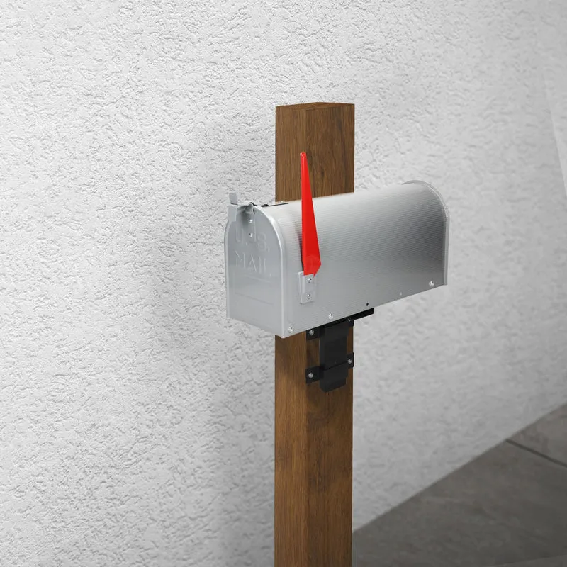 Wandhalterung Ständerhalterung für US Mailbox Schwarz aus Metall ML-Design