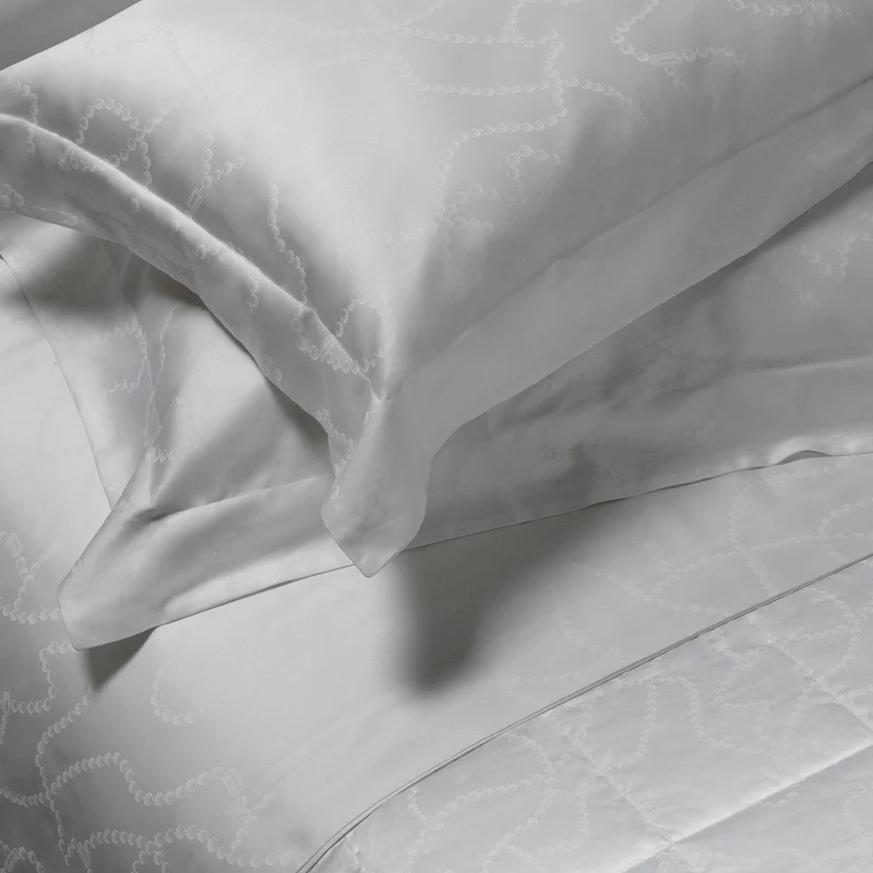 Trapuntino Leggero in Raso di Puro Cotone 300TC Lavorazione Jacquard - Le Perle