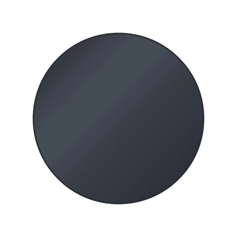 Beistelltisch Ø 43x45 cm Schwarz aus Metall und Glas WOMO-Design
