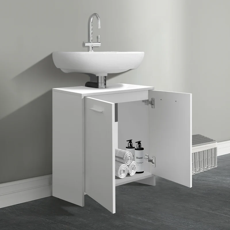 B-Ware Waschbeckenunterschrank Weiß 58x60x33 cm aus MDF ML-Design