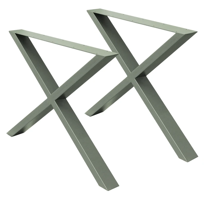 Tischbeine Tischgestell 2er Set X-Design aus Stahl ML-Design