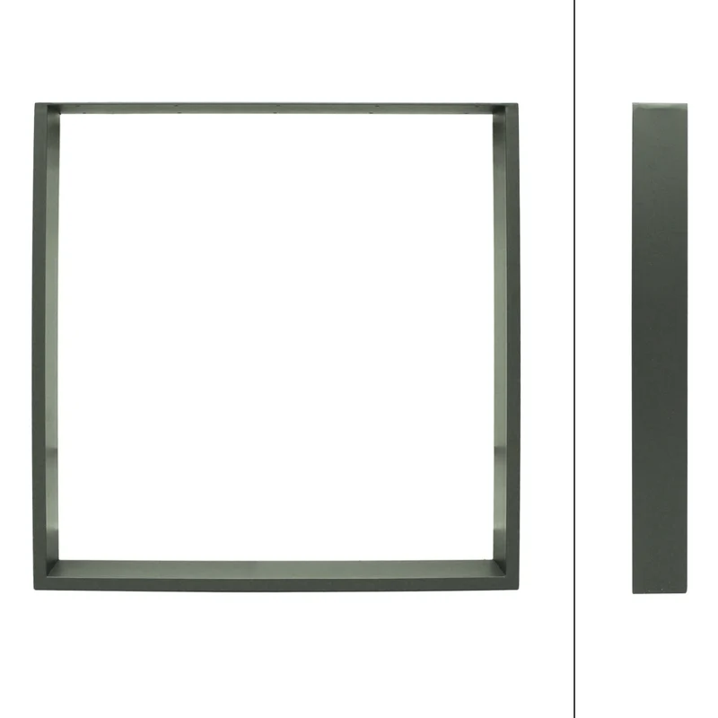 Tischbeine Tischgestell 2er Set U-Design 80 x 72 cm Steingrau aus Stahl ML-Design