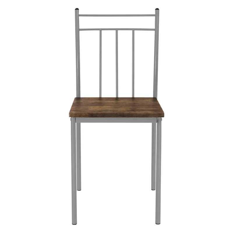 Essgruppe für 4 Personen 5-teilig mit Esstisch und 4 Stühlen Braun aus Holz ML-Design
