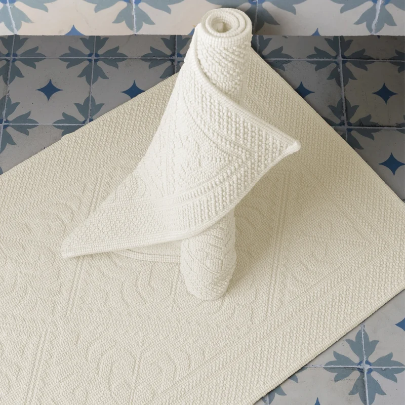 Tappeto in Puro Cotone con Motivo Jacquard - Enzo