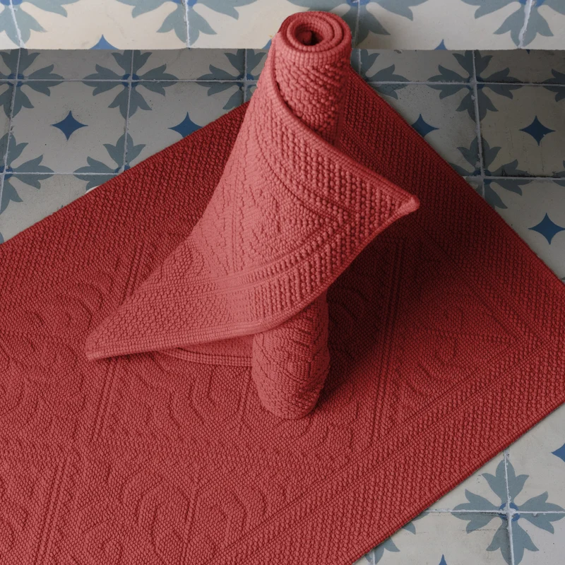 Tappeto in Puro Cotone con Motivo Jacquard - Enzo