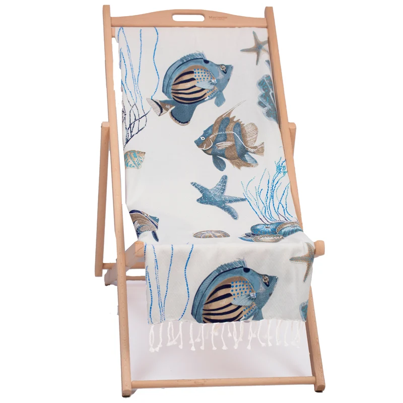 Telo Mare in Fouta di Cotone Fantasia Stampata - Caraibes