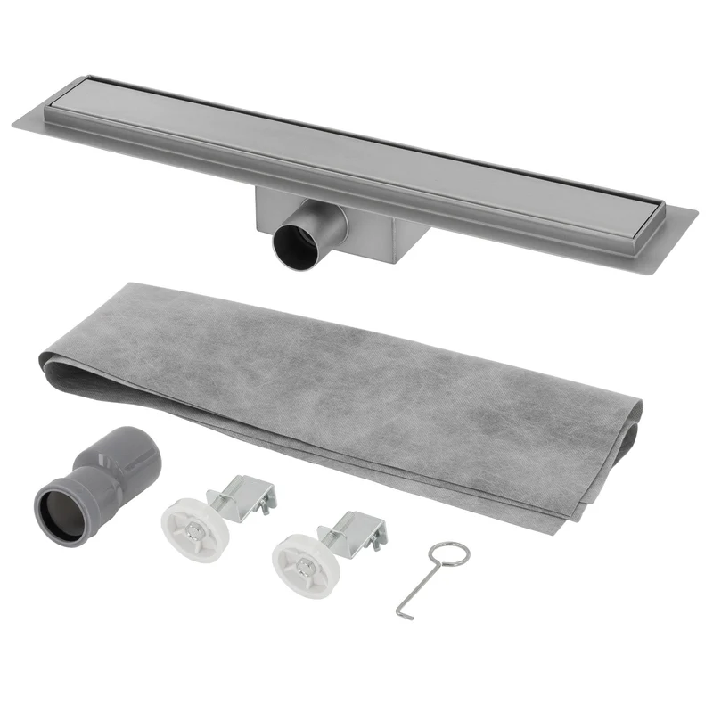 ML-Design Duschrinne geschlossen 60cm Silber aus Edelstahl
