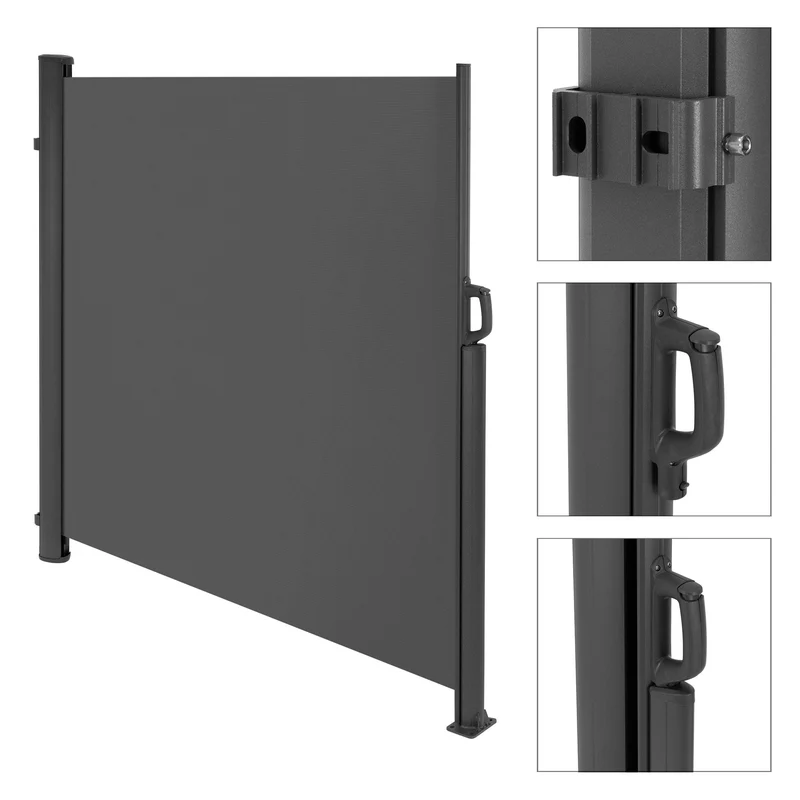 Seitenmarkise 160x300 cm Anthrazit aus Polyester