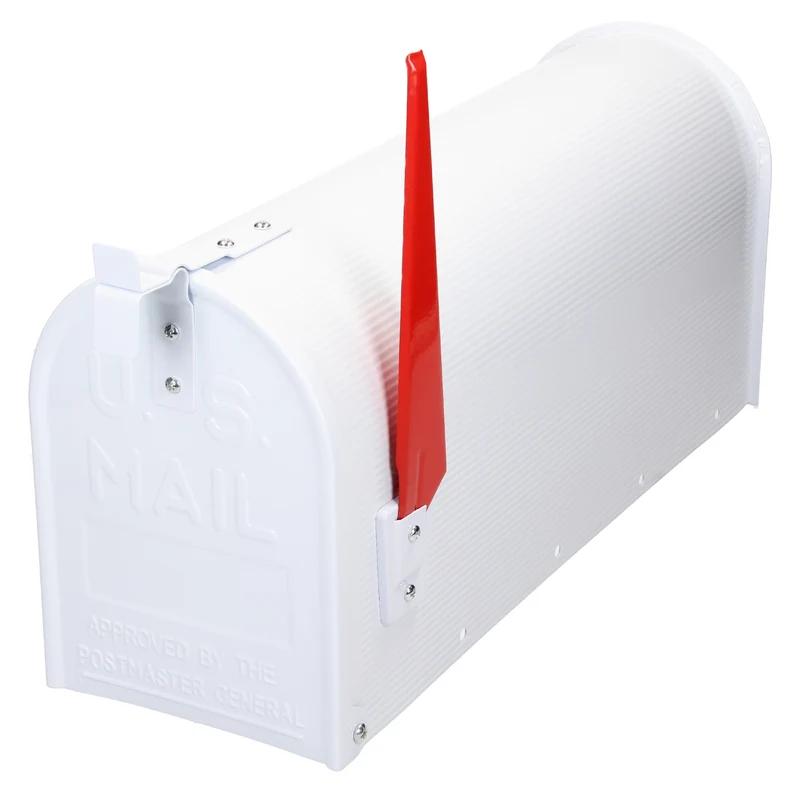Briefkasten US Mailbox inkl. Wandhalterung Weiß aus Aluminium ML-Design