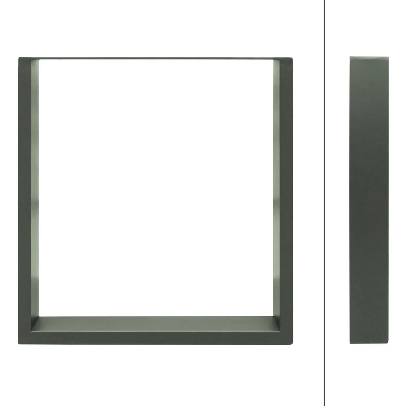 Tischbeine Tischgestell 2er Set U-Design 40 x 43 cm Steingrau aus Stahl ML-Design