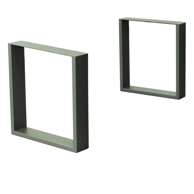 Tischbeine Tischgestell 2er Set U-Design 40 x 43 cm Steingrau aus Stahl ML-Design
