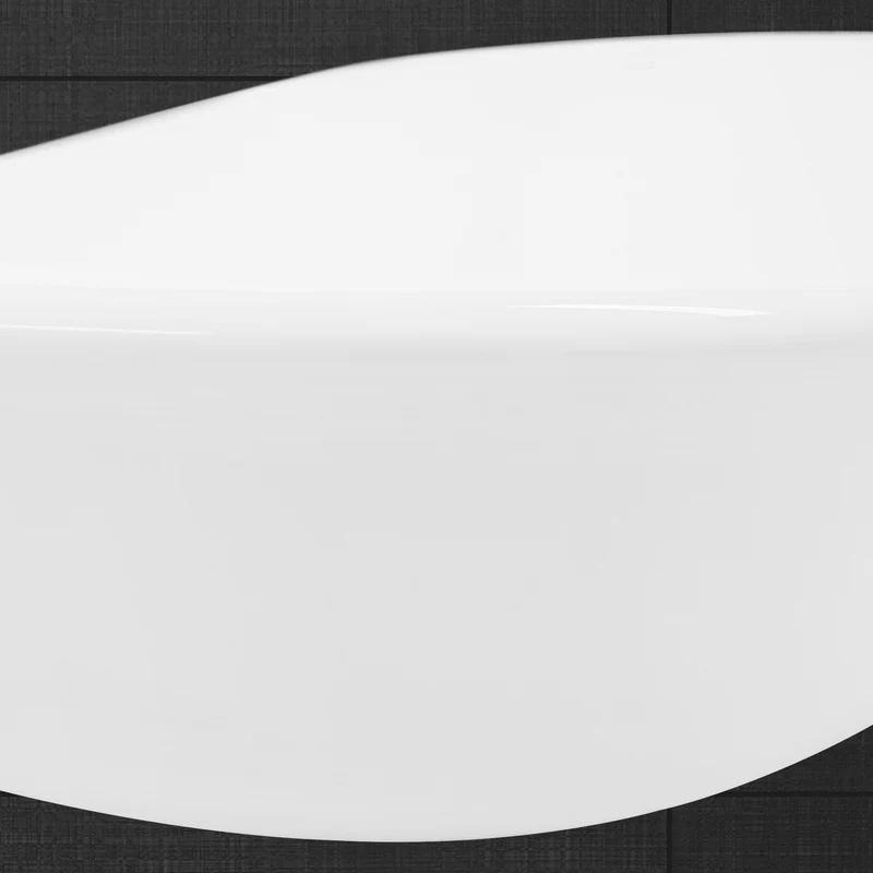 Waschbecken Oval ohne Überlauf 64x36,5x13 cm Weiß aus Keramik LuxeBath