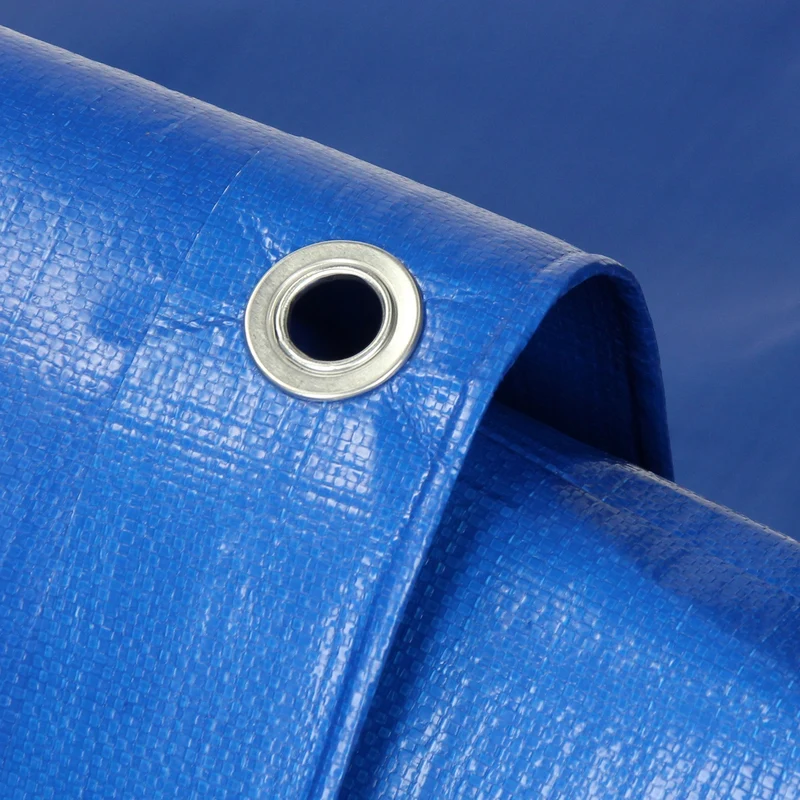 Abdeckplane Gewebeplane mit Ösen 8x12 m 260g/m² in Blau aus PE