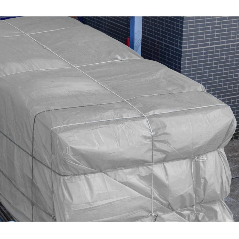 Abdeckplane Gewebeplane mit Ösen 3x5 m 260g/m² in Grau aus PE