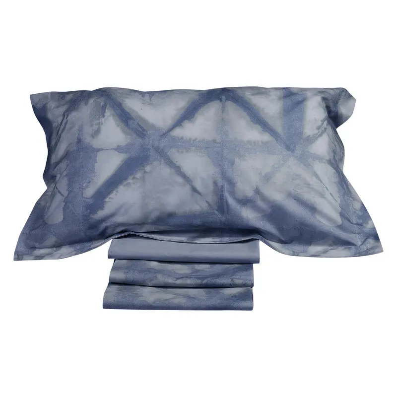Completo Lenzuola shibori in Percalle Luisiana