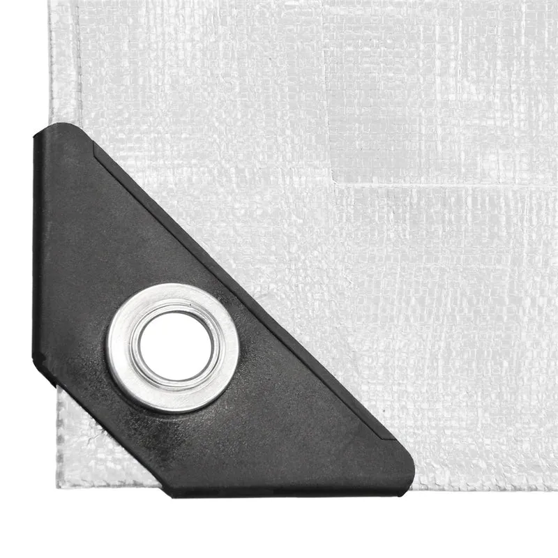Abdeckplane Gewebeplane mit Ösen 6x12 m 180g/m² in Weiß aus PE