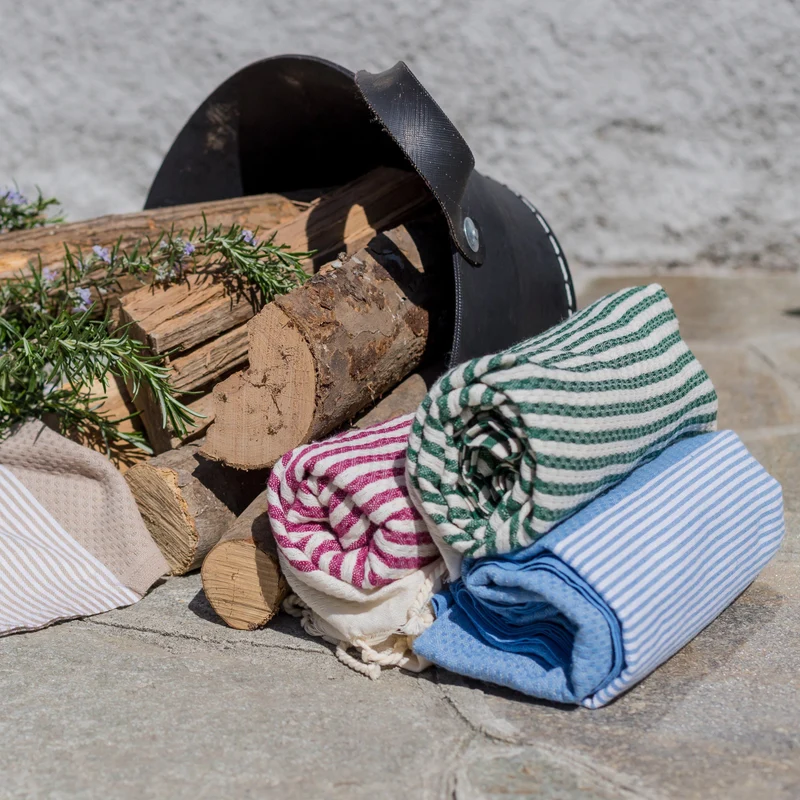 Telo Mare Fouta in Puro Cotone a Righe Strette - Tal