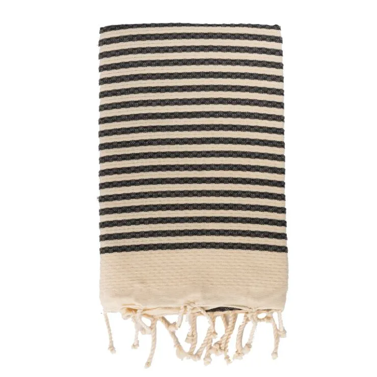 Telo Mare in Fouta di Puro Cotone a Righe Larghe - Alma