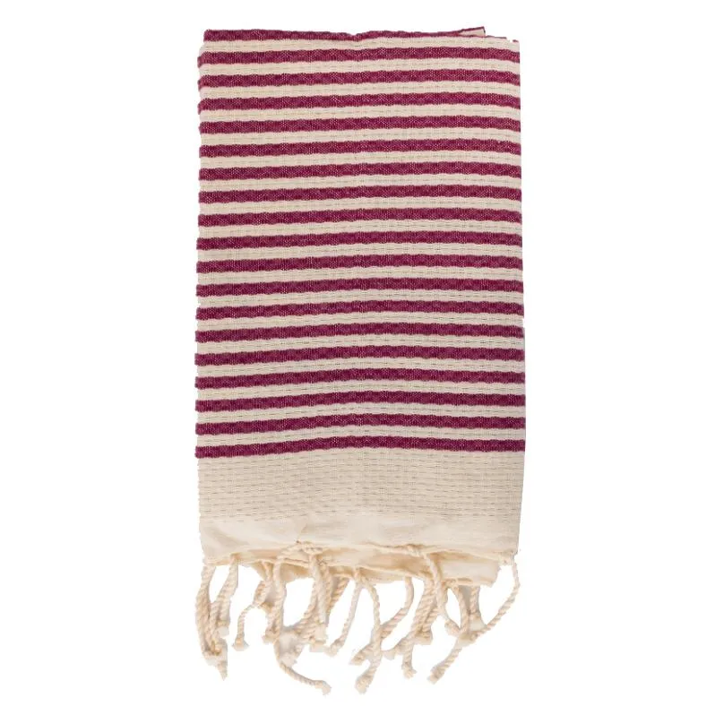 Telo Mare in Fouta di Puro Cotone a Righe Larghe - Alma