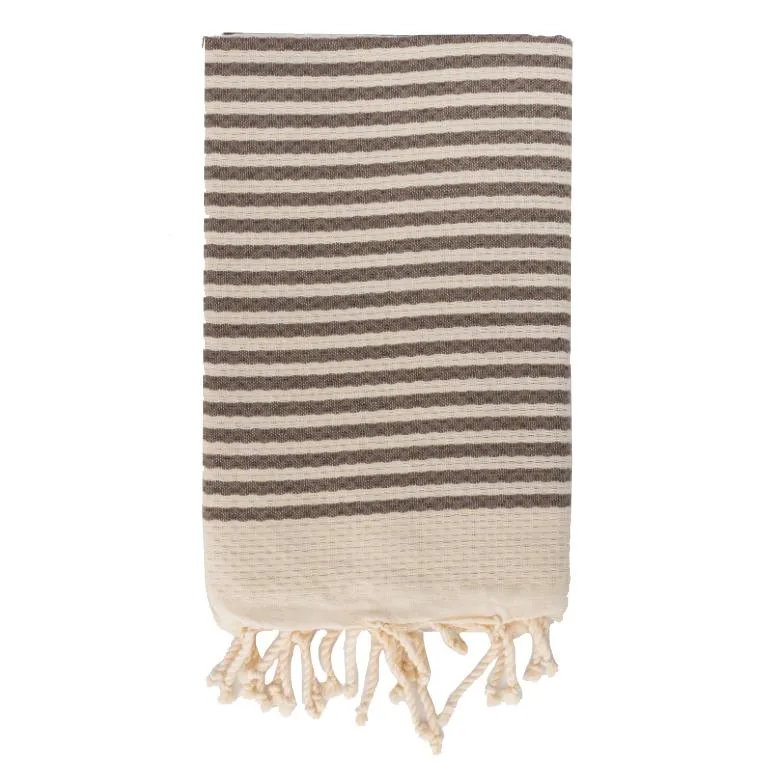 Telo Mare in Fouta di Puro Cotone a Righe Larghe - Alma