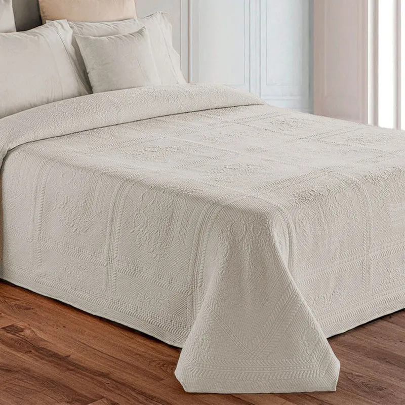 Copriletto in Piquet di Cotone con Fantasia Lavorazione Jacquard - Botticelli
