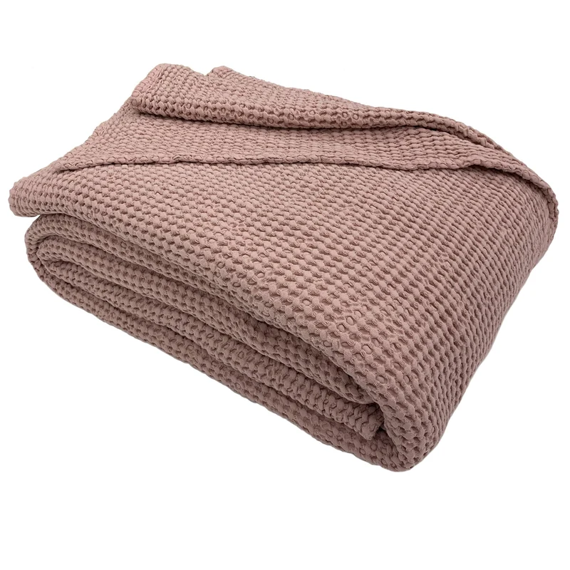 Copriletto in Cotone a Nido d'Ape StoneWashed No Stiro - Anthony