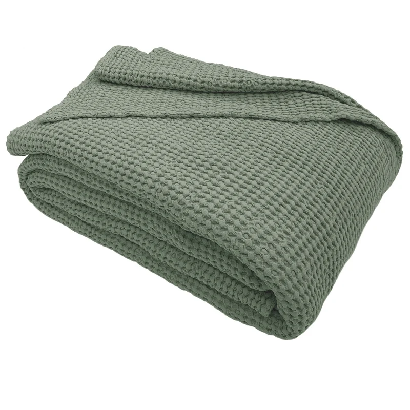 Copriletto in Cotone a Nido d'Ape StoneWashed No Stiro - Anthony