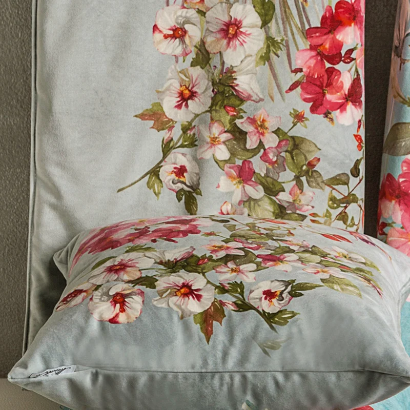 Cuscino arredo orleans Floreale in Velluto