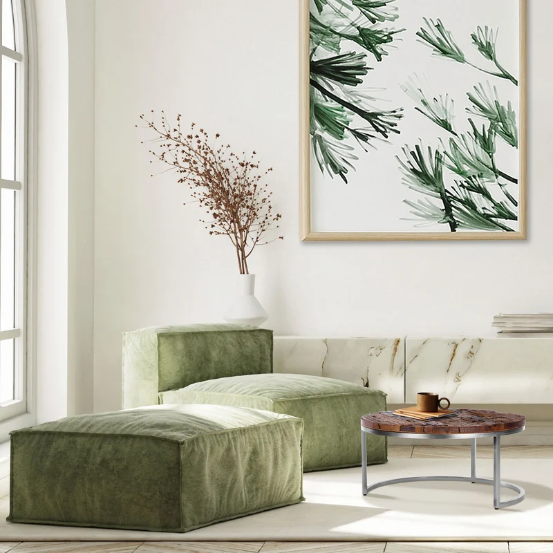 Couchtisch Ø 70x35 cm Natur aus Akazienholz WOMO-Design