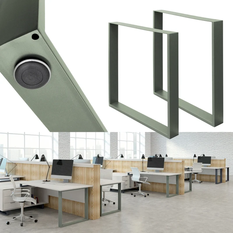 Tischbeine Tischgestell 2er Set U-Design aus Stahl ML-Design