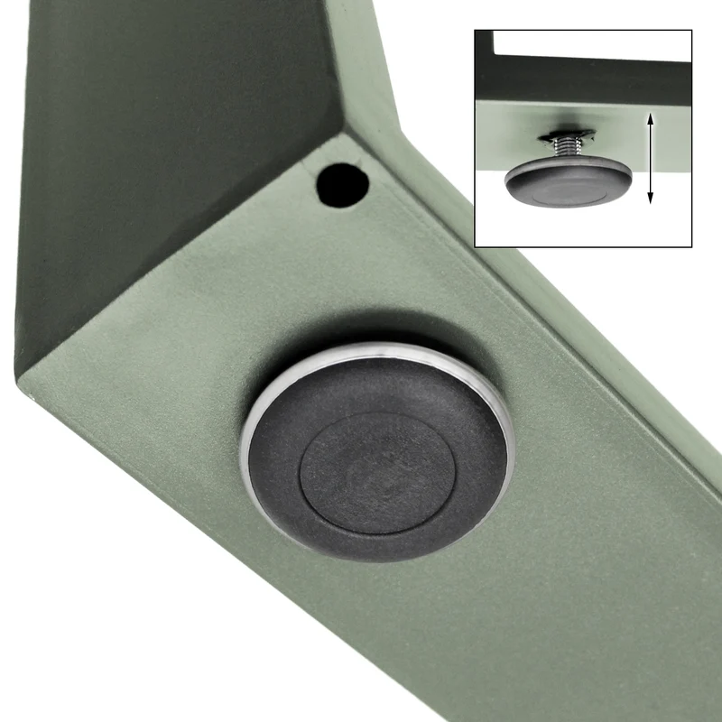 Tischbeine Tischgestell 2er Set U-Design 90 x 72 cm Steingrau aus Stahl ML-Design