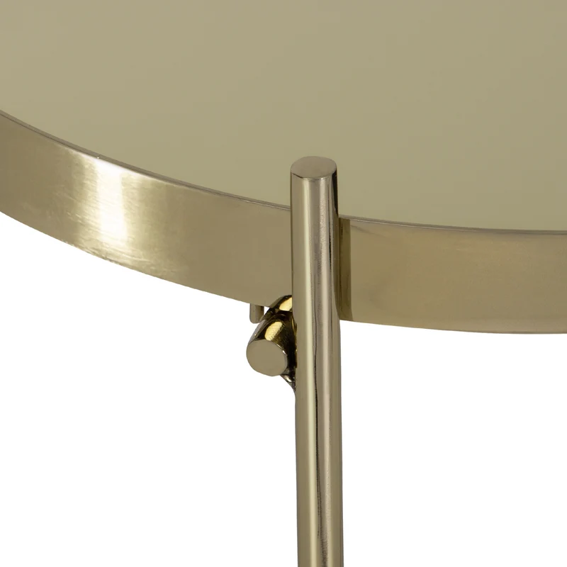 B-Ware Beistelltisch Ø 43x45 cm Altmessing aus Metall WOMO-Design