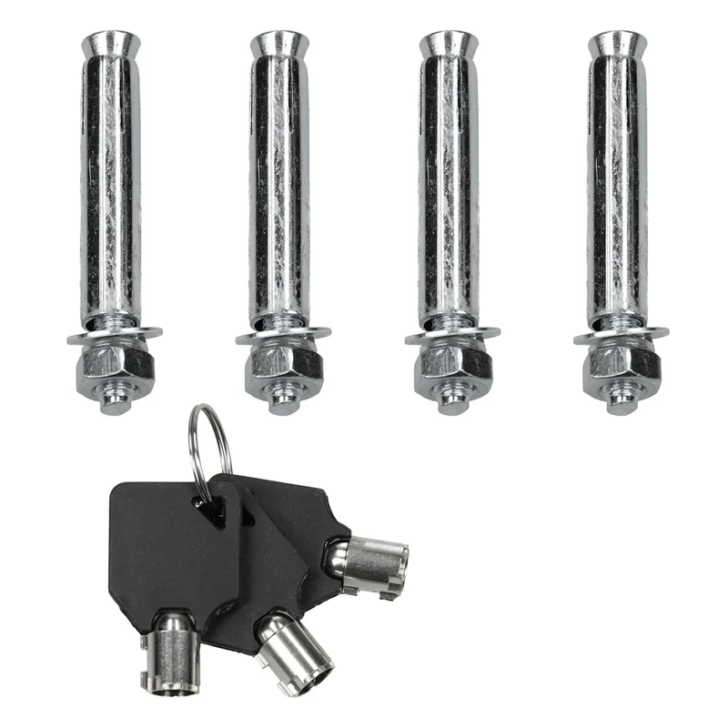 5er Set Klappbare Parkpfosten 71 cm Anthrazit aus Stahl