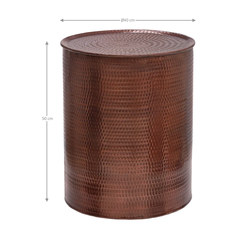Beistelltisch Ø 40x50 cm Kupfer aus Aluminium WOMO-Design
