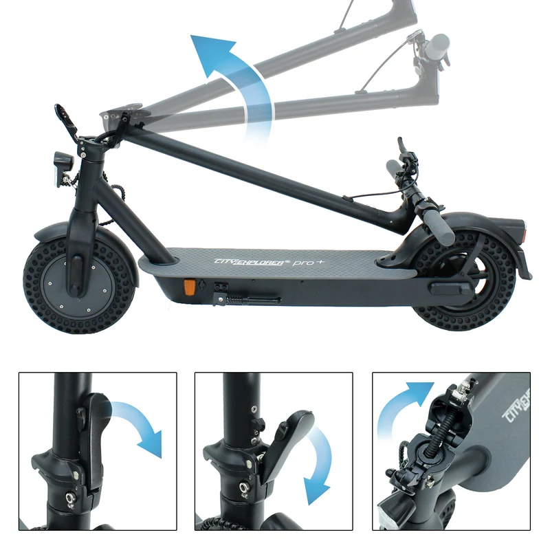 City Explorer Pro+ E-Scooter bis zu 40km Reichweite max 20km/h mit Straßenzulassung 350W 10 Ah