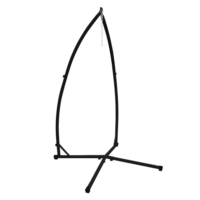 Hängesessel mit Gestell 45x100x43 cm Mehrfarbig aus Baumwolle und Hartholz