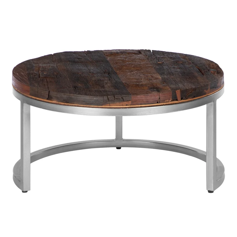 B-Ware Couchtisch Ø 70x35 cm Natur aus Akazienholz WOMO-Design