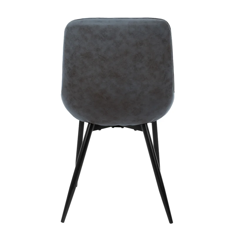 4er Set Esszimmerstühle Anthrazit Kunstlederbezug Küchenstuhl Lounge Wohnzimmer