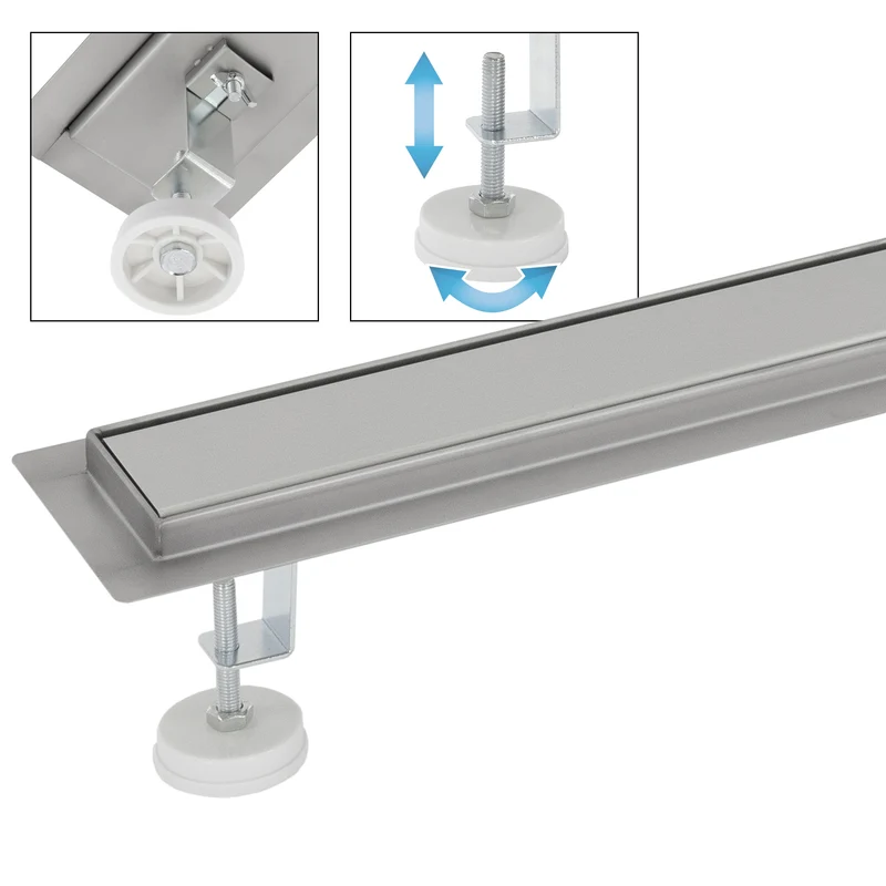 ML-Design Duschrinne geschlossen 50cm Silber aus Edelstahl