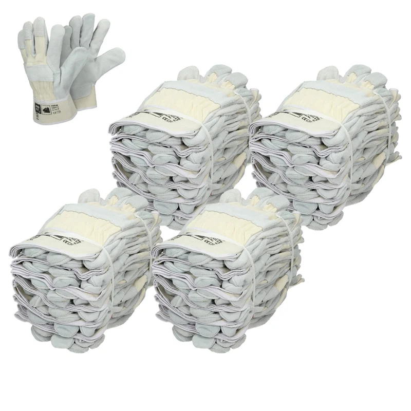 Handschuhe Rindspaltleder Natur 48 Paar L