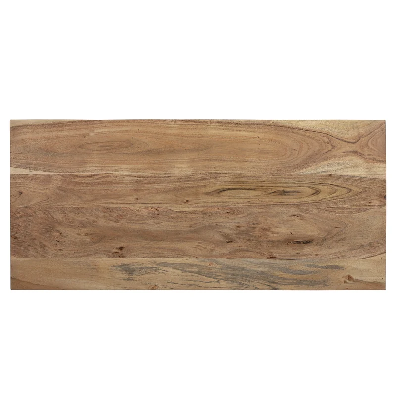 TV-Lowboard mit zwei Schubladen 110x50x40 cm aus Akazien- und Schwellenholz mit Metallbeine WOMO-Design