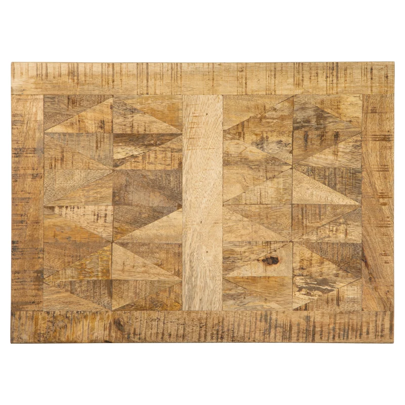 Beistelltisch 48x35x63 cm Schwarz aus Mangoholz und Metall WOMO-Design