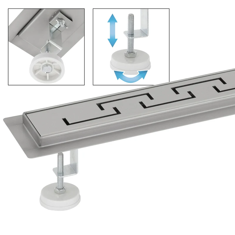 ML-Design Duschrinne geschlitzt 90cm Silber aus Edelstahl