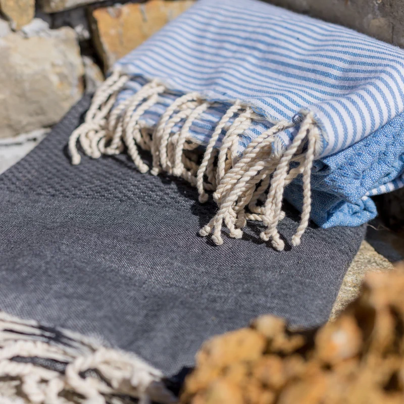 Telo Mare in Fouta di Puro Cotone Tinta Unita - Hammam