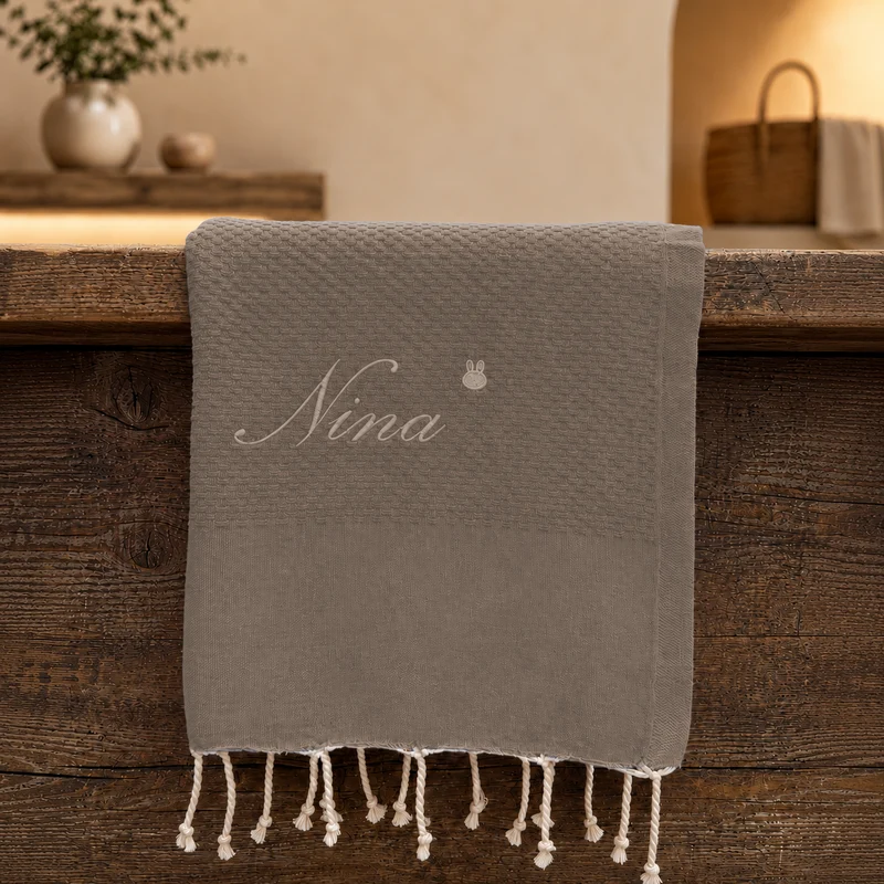 Telo Mare in Fouta di Puro Cotone Tinta Unita - Hammam