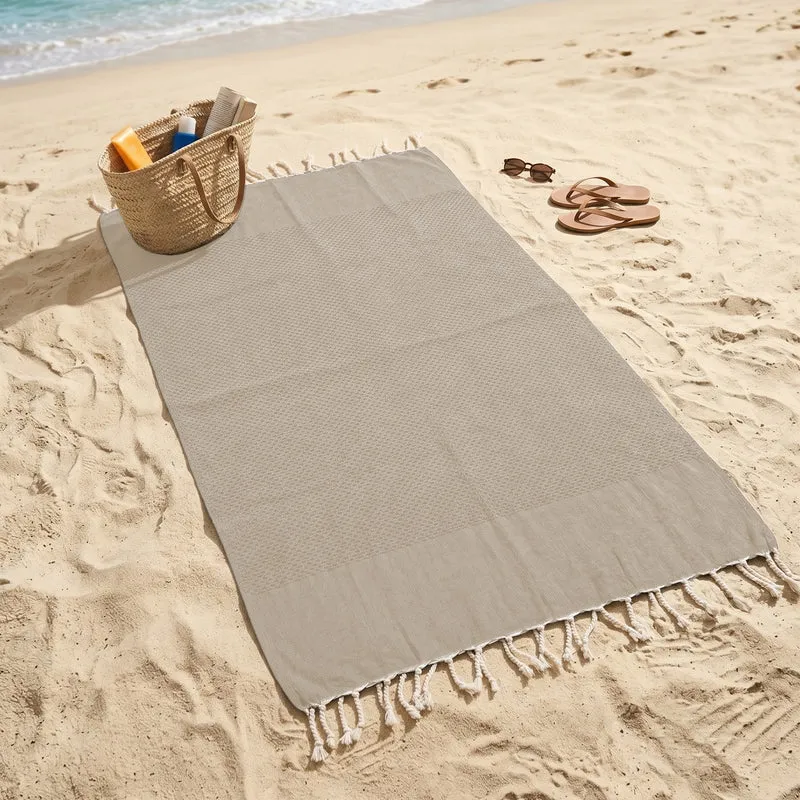 Telo Mare in Fouta di Puro Cotone Tinta Unita - Hammam