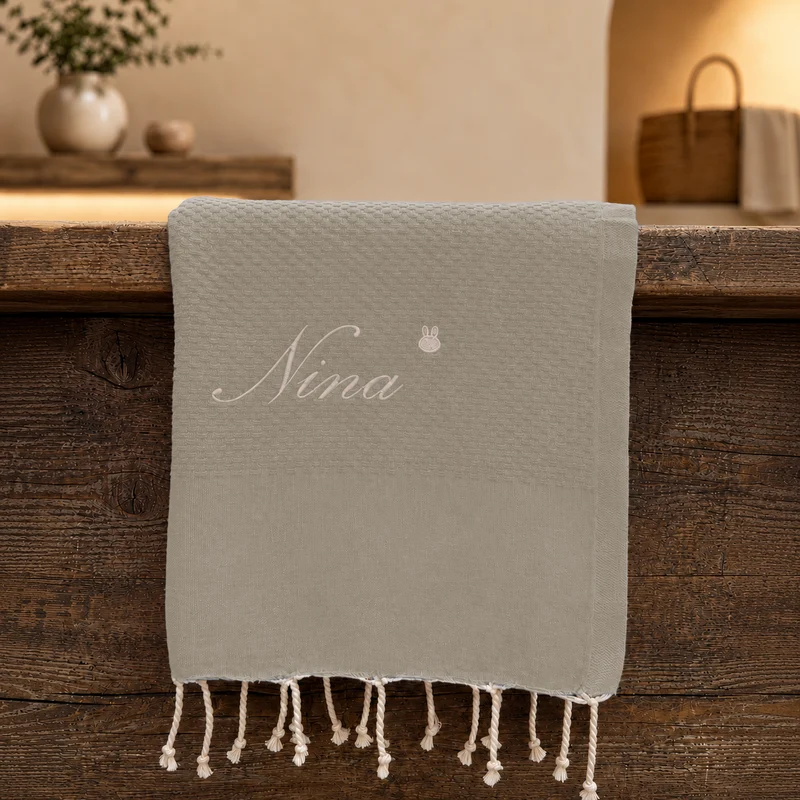Telo Mare in Fouta di Puro Cotone Tinta Unita - Hammam